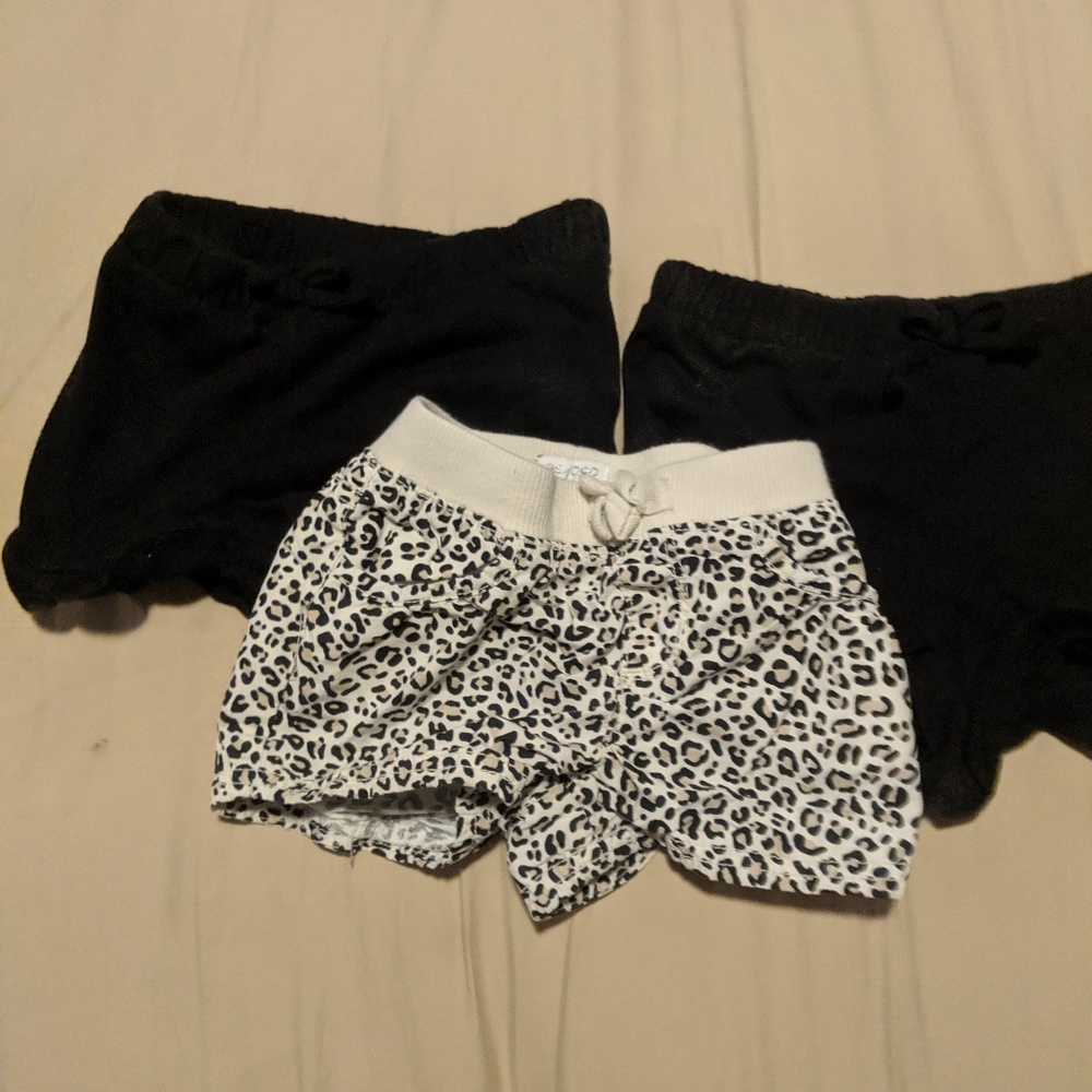 Three pairs of children's place 2T girls shorts